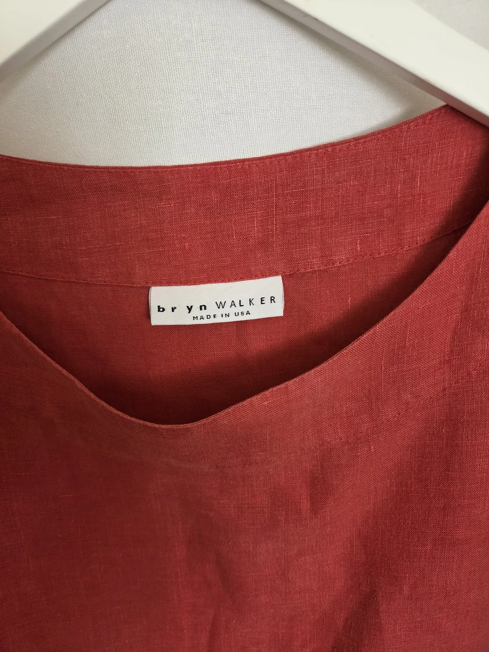 bryn Walker Rooibos Orange Linen Tunic Top XS